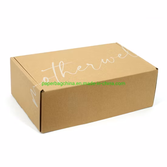Custom Corrugated Box Recycled Kraft Paper Cardboard Shipping Box for Shoes Packaging