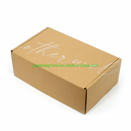 Custom Corrugated Box Recycled Kraft Paper Cardboard Shipping Box for Shoes Packaging