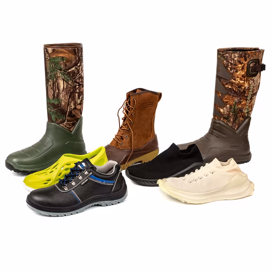 安全靴、スポーツシューズ用の24ステーションロータリーPU-TPU射出靴製造機